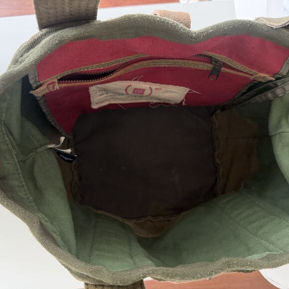 Vintage GAP Tote Bag Rugged Cotton Canvas Utility Workwear Gorp Military Y2K - Picture 11 of 12